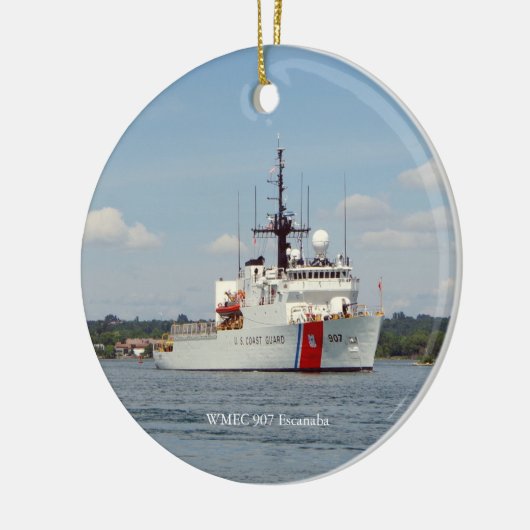 WMEC 907 Escanaba-siermiddel Keramisch Ornament (Links)