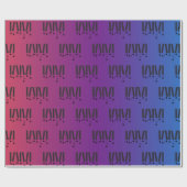 WMSA Bars & Stars Black on Gradient Matte 6 ft Cadeaupapier (Vlak)