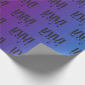 WMSA Bars & Stars Black on Gradient Matte 6 ft Cadeaupapier (Hoek)