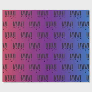 WMSA Bars & Stars Zwart op verloop mat 1,8 m Cadeaupapier
