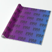 WMSA Bars & Stars Zwart op verloop mat 1,8 m Cadeaupapier (Uitgerold)