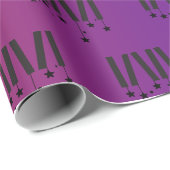 WMSA Bars & Stars Zwart op verloop mat 1,8 m Cadeaupapier (Rol Hoek)