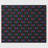 WMSA Gift Wrap Logo Bars on Black Matte, 6 ft. Cadeaupapier (Vlak)