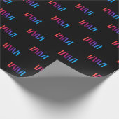 WMSA Gift Wrap Logo Bars on Black Matte, 6 ft. Cadeaupapier (Hoek)