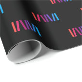 WMSA Gift Wrap Logo Bars on Black Matte, 6 ft. Cadeaupapier (Rol Hoek)