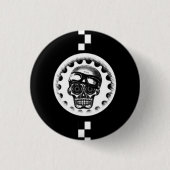 W'n Cafe Racer Sugar Skull Ronde Button 3,2 Cm (Voorkant)