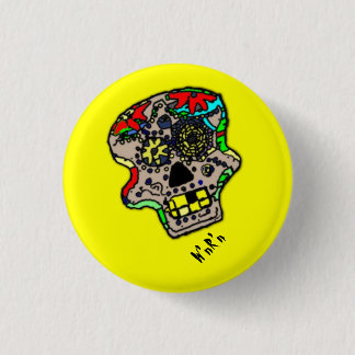 W'n psykho Skull-knop Ronde Button 3,2 Cm