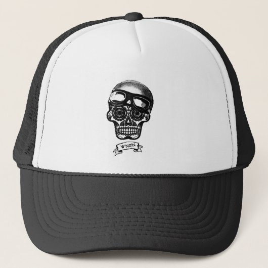 W'n Scroll Sugar Skull Moeder Trucker Pet (Voorkant)