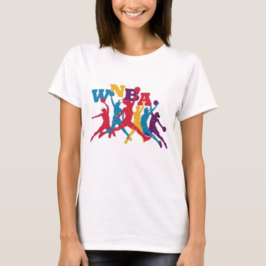 WNBA T-shirt met basketbal voor dames (Voorkant)