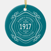 WNBA vakantiegornament blauwgroen verjaardagscrest Keramisch Ornament (Voorkant)