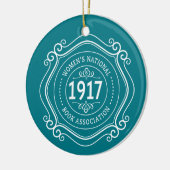 WNBA vakantiegornament blauwgroen verjaardagscrest Keramisch Ornament (Links)