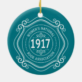 WNBA vakantiegornament blauwgroen verjaardagscrest Keramisch Ornament (Achterkant)