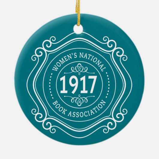 WNBA vakantiegornament blauwgroen verjaardagscrest Keramisch Ornament (Achterkant)