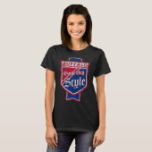 WNY Pride   Blue and Red Buffalo Beer Label T-shirt (Voorkant volledig)