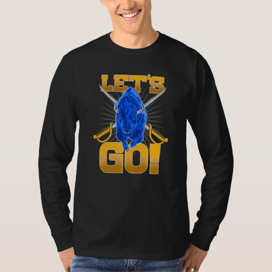 WNY Pride   Charging Buffalo  Let's Go T-shirt (Voorkant)