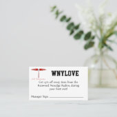 WNYLOVE Coupon Visitekaartje (Staand voorkant)