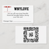 WNYLOVE Coupon Visitekaartje (Voorkant / Achterkant)