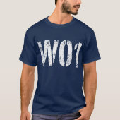 WO1 rang witte, onderdruk T-shirt (Voorkant)