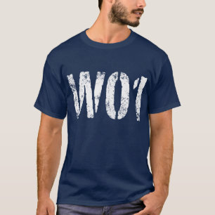 WO1 rang witte, onderdruk T-shirt