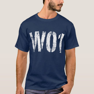 WO1 rang witte, onderdruk T-shirt