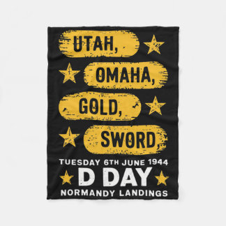 WO2 D Dag Stranden Tweede Wereldoorlog Legerheld N Fleece Deken