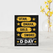 WO2 D Dag Stranden Tweede Wereldoorlog Legerheld N Kaart (Gele Bloem)