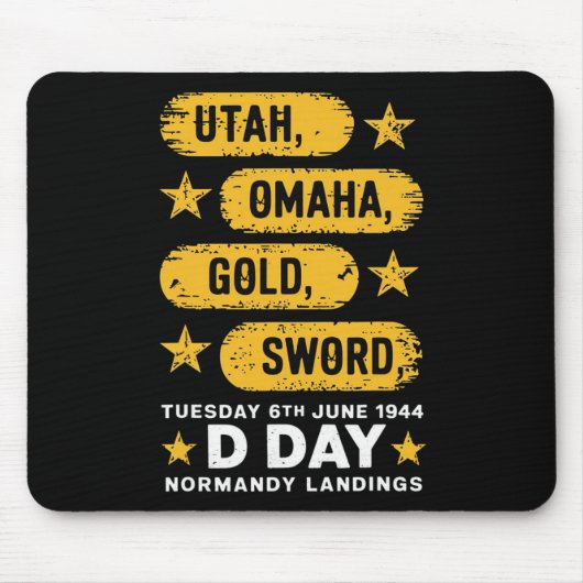 WO2 D Dag Stranden Tweede Wereldoorlog Legerheld N Muismat (Voorkant)