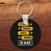 WO2 D Dag Stranden Tweede Wereldoorlog Legerheld N Sleutelhanger (Voorkant)