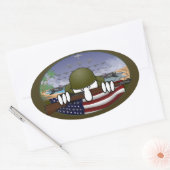 WO2 Kilroy Ovale Sticker (Envelop)