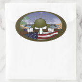 WO2 Kilroy Ovale Sticker (Tas)