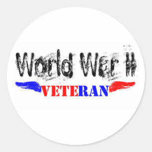 WO2 veteraan Ronde Sticker