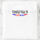 WO2 veteraan Ronde Sticker (Tas)