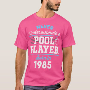 Wo 40 jaar oude poolspeler 40e verjaardag biljart t-shirt