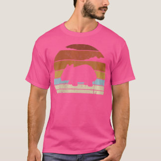 WO 8OS Australian Marsupial Schattige Wombat Silho T-shirt