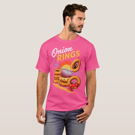 Wo 90S Onion Rings Snack T-shirt (Voorkant volledig)