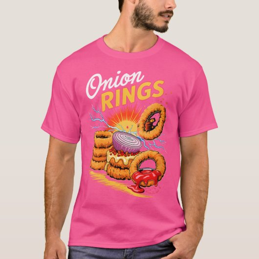 Wo 90S Onion Rings Snack T-shirt (Voorkant)