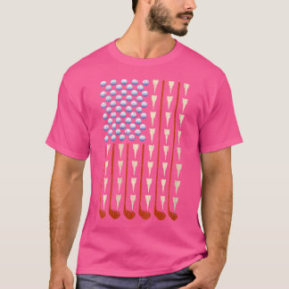 Wo American Flag Golf Funny Golfen Verenigde State T-shirt