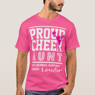 Wo Cheerleading Aunt Proud Cheer Aunt T-shirt