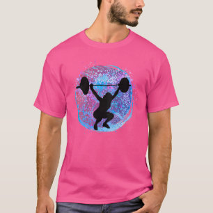 Wo Distressed Gewichtheffen Gym Vrouw Barbell Dumb T-shirt
