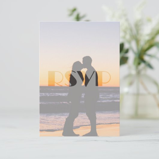 Wo Do - Romantische Strandbruiloft - RSVP (Staand voorkant)