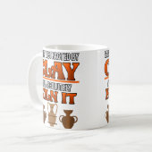 Wo Easily Distracted By Pottery Clay Artist Cerami Koffiemok (Voorkant links)