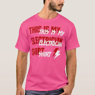 Wo Elektricien Ironisch Gezegde Vakman Voltage Ele T-shirt
