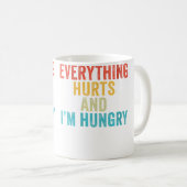 Wo Everything Hurts I'M Hungry Funny Running Marat Koffiemok (Voorkant rechts)