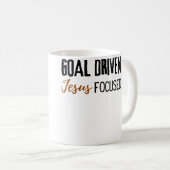 Wo Goal Driven Jesus Focused Motivational Christia Koffiemok (Voorkant rechts)