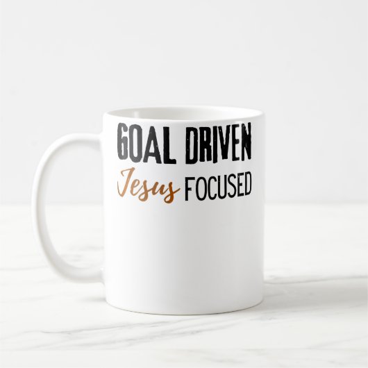 Wo Goal Driven Jesus Focused Motivational Christia Koffiemok (Links)