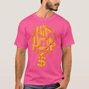 Wo gouden Ketting met dollarteken Hip Hop Rap Rap T-shirt