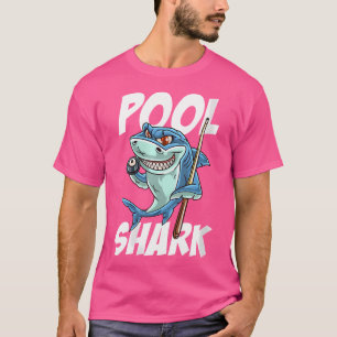 Wo grappige biljart zwembad Shark Snooker Hall Jok T-shirt