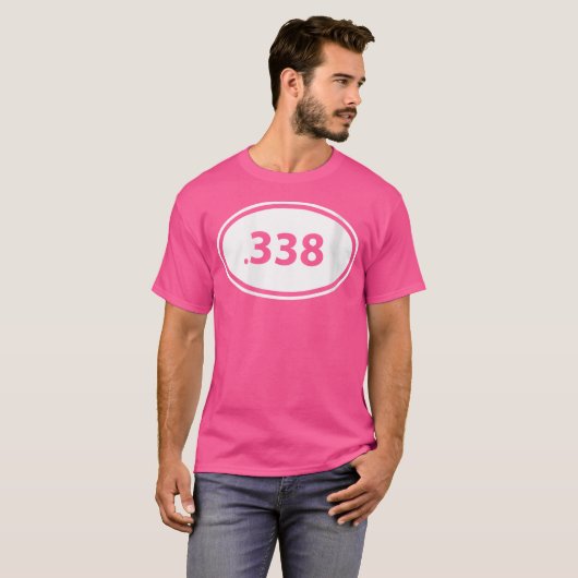 Wo Guys 338 Big Game Jachtgeweer Caliber Pistool E T-shirt (Voorkant volledig)