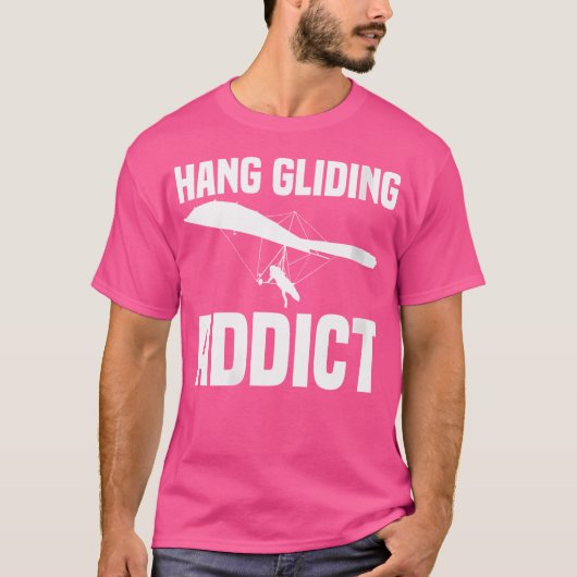 Wo Hangglidingverslaafde Hangglider Hanggliding T-shirt (Voorkant)