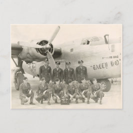 WO II B-24 Crew Briefkaart